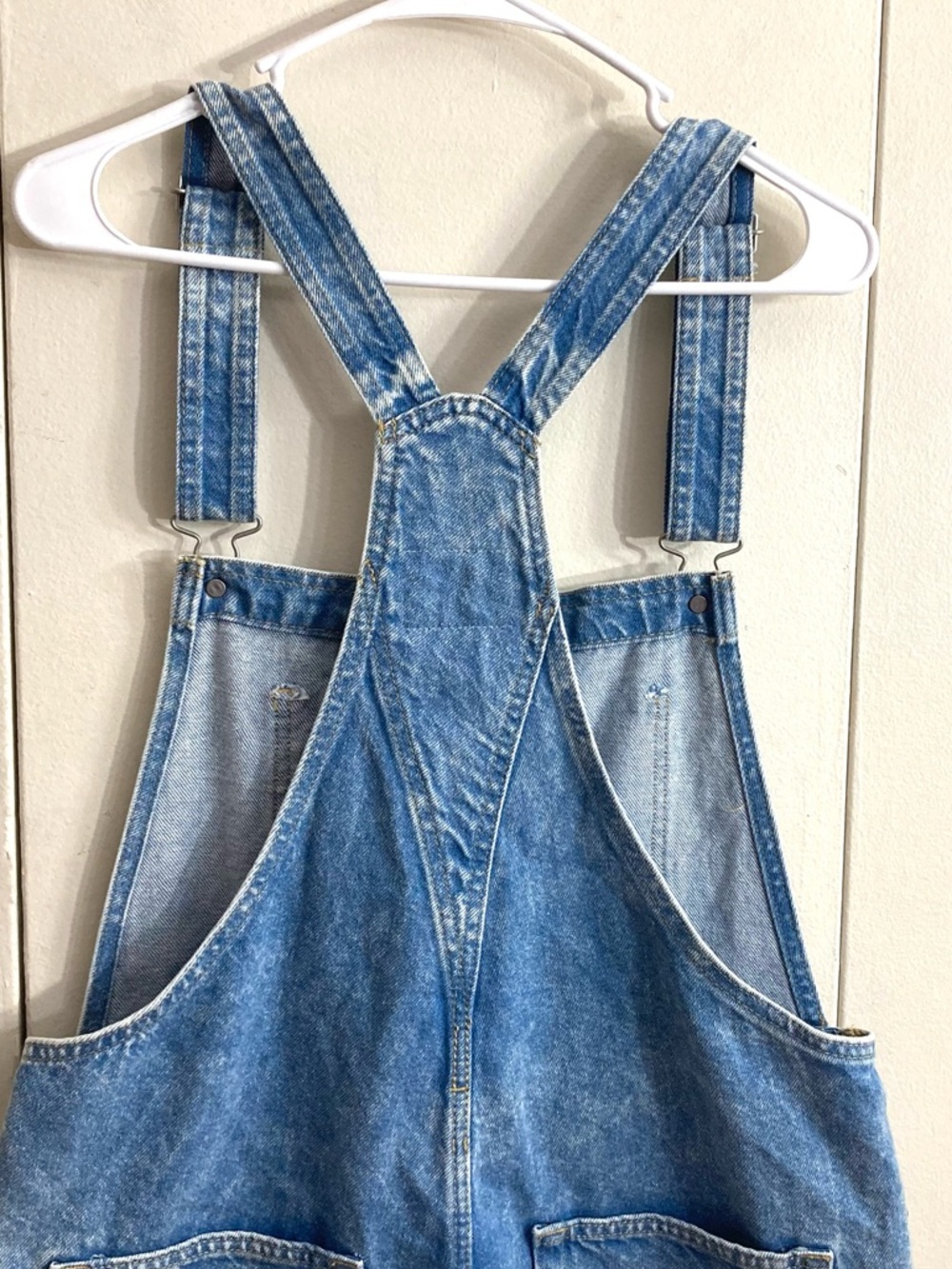 LEVI'S Vintage Blue Denim Shortalls Short Overalls Two hours Brand/Size M - Picture 9 of 15